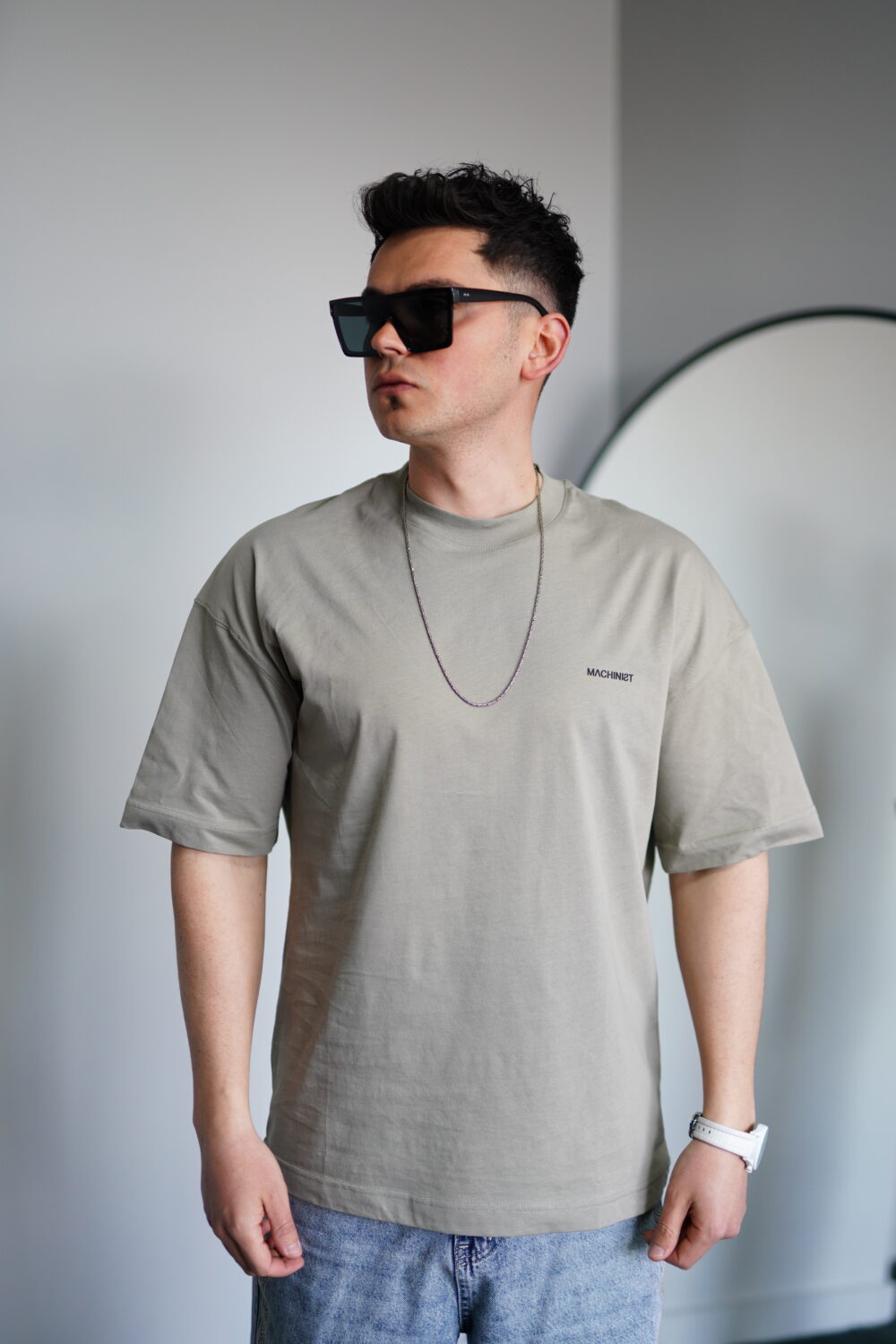 Oversize Haki Tişört - Görsel 2