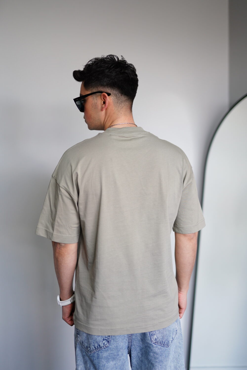 Oversize Haki Tişört - Görsel 4