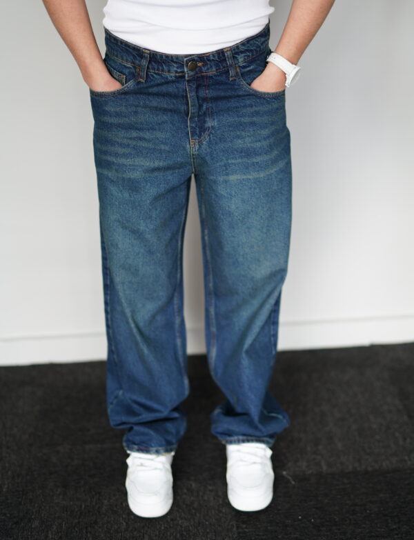 Baggy Koyu Mavi Kot Pantolon